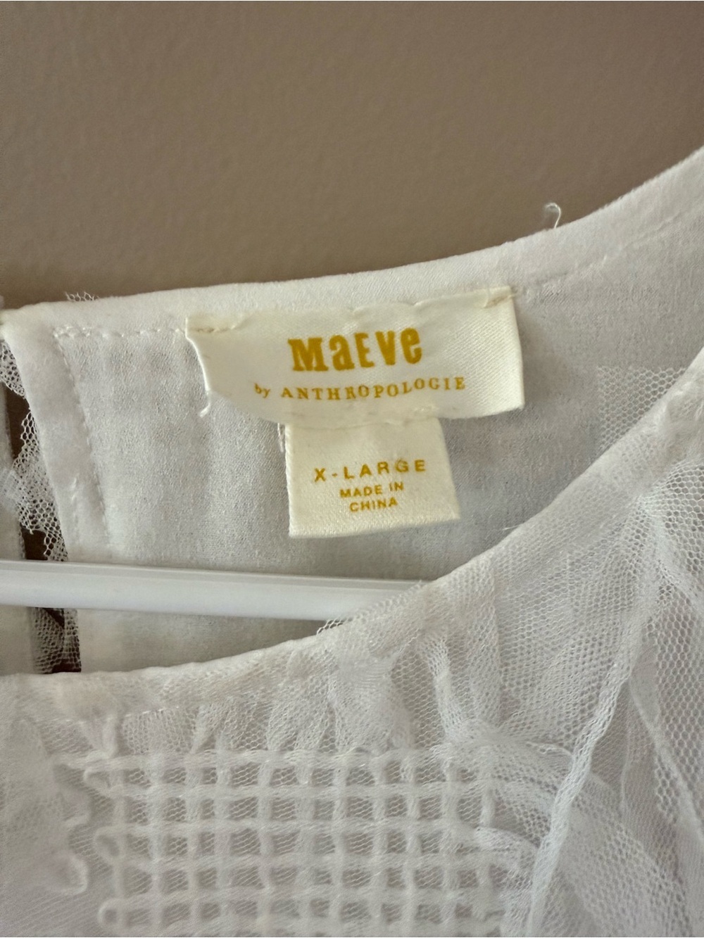 Anthropologie Maeve ruffle mesh top size XL - Picture 8 of 8